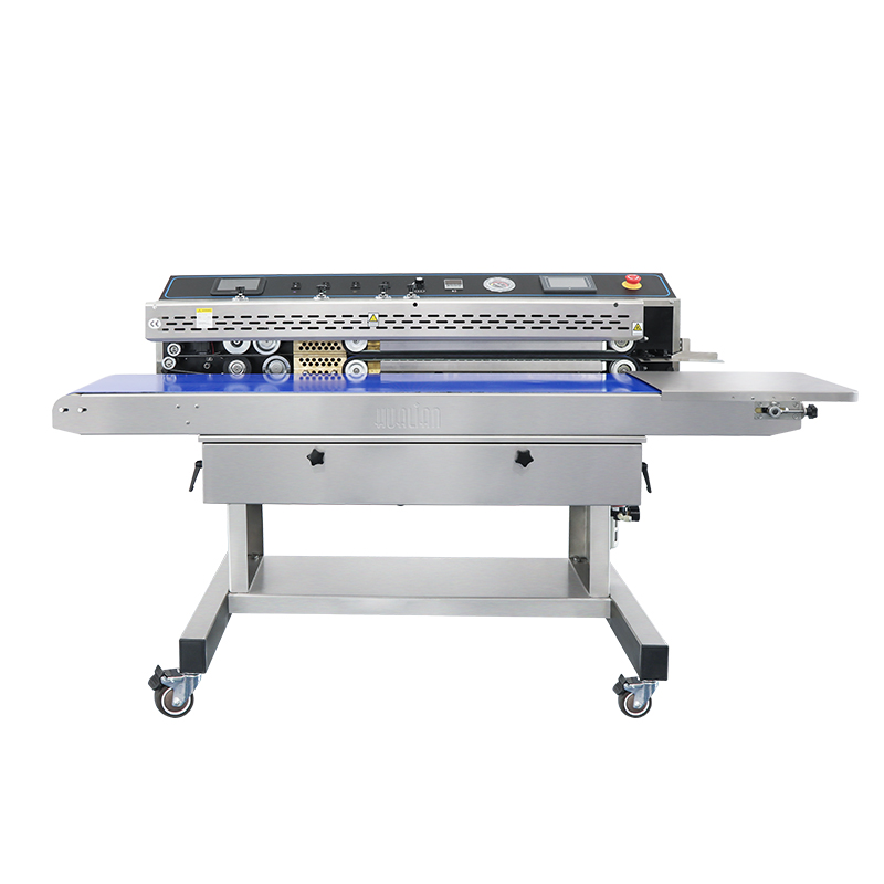 Роликовый (конвейерный) запайщик с каплеструйным принтером FRP-1120WH (SS)
